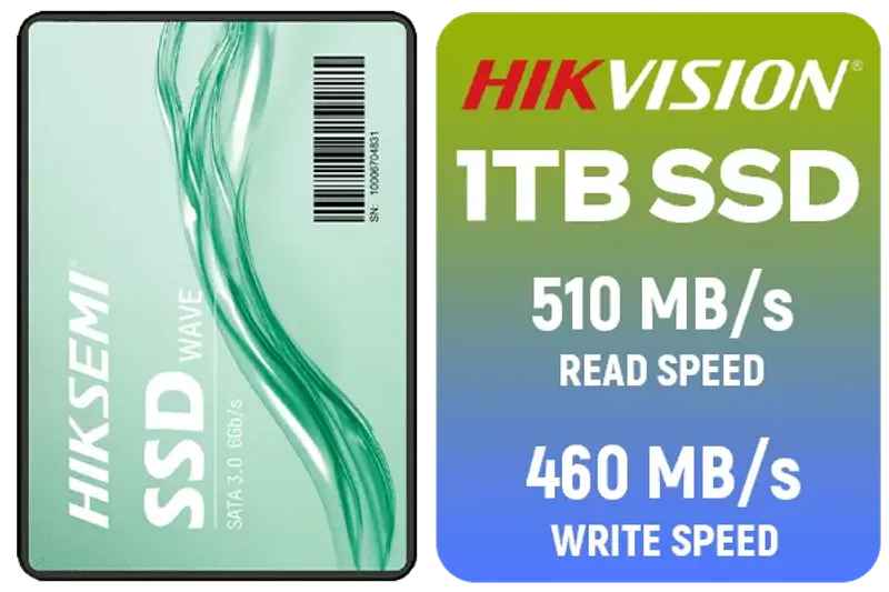 3D NAND SATA 2.5 inch SSD / 510 MB/s Read / 460 MB/s Write / Internal Solid State Drive / HS-SSD-WAVE(S) 1024G